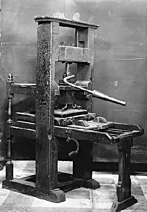 A wooden common press
