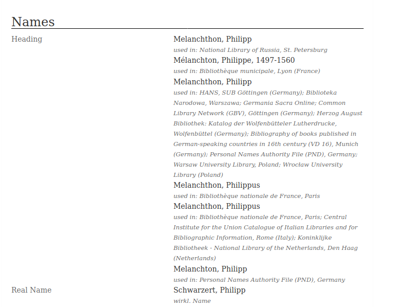 Headings in the CERL Thesaurus