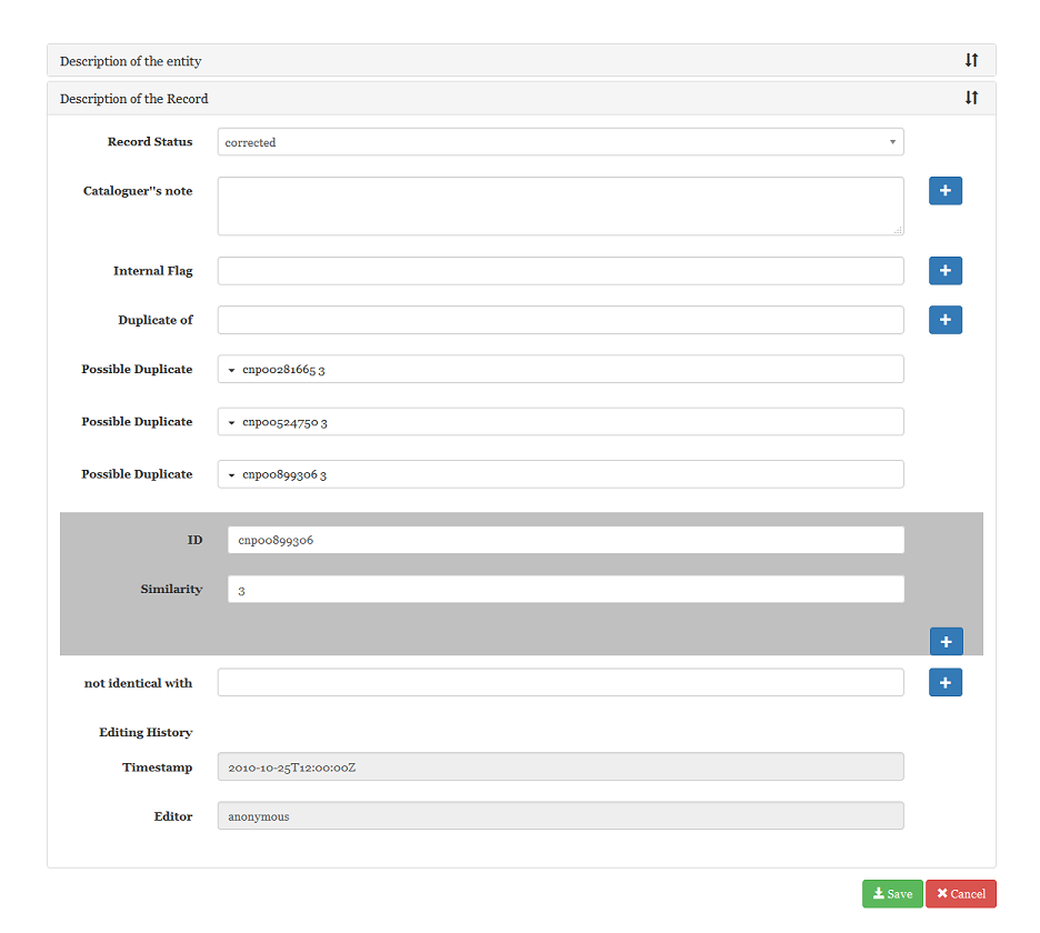 Form based editor