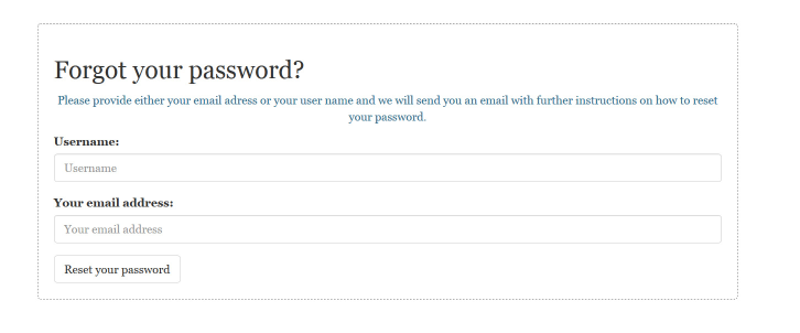 Resend password